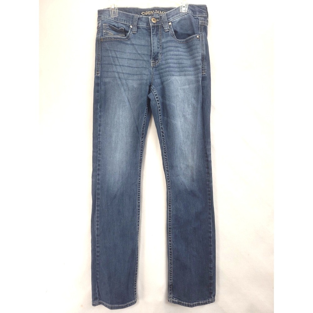 Cody James Mens Jeans 34x36L Med Wash Mid Rise Straight Cut